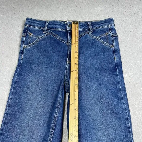 Free People We The Free Skinny Jeans Size 29 Medium Wash Retro 80s Y2K - Picture 7 of 12
